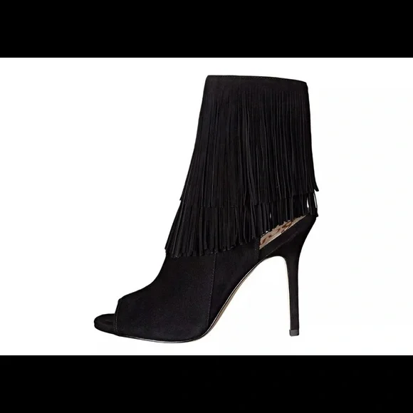 Sam Edelman Arizona Fringe Open Toe Bootie - Picture 2 of 3